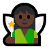 🧚🏿‍♀️ woman fairy: dark skin tone display on Windows